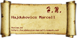 Hajdukovics Marcell névjegykártya